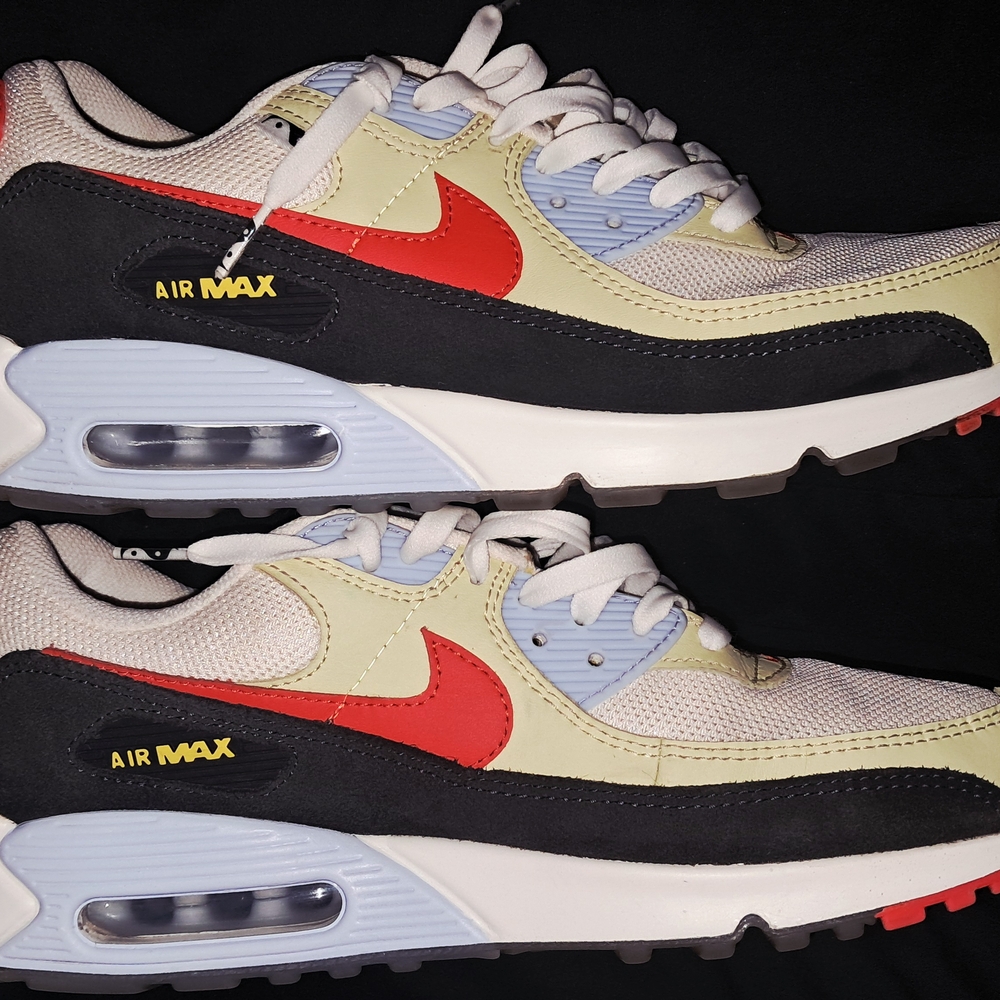 Nike Air Max Sneakers - Red, Black, and Cream